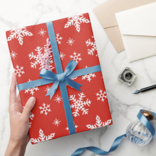 Schitterende kerstsneeuwvlokken cadeaupapier