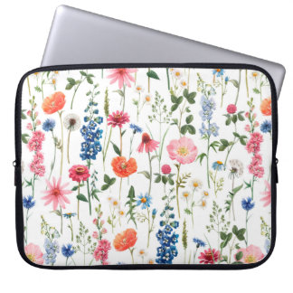 Schitterende kleurige bloemen tuinen naadloos patr laptop sleeve