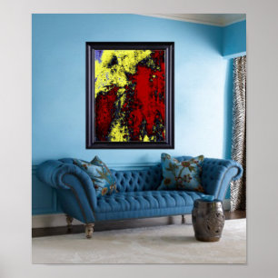 Schitterende kunst: GESPILLEERDE KLEUREN Abstract  Poster