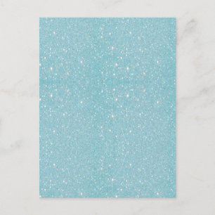 Schitterende, modieuze, zachte blauwe glitter briefkaart