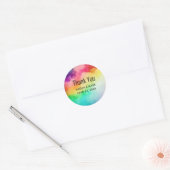 Schitterende regenboogkleuren Abstract design Hart Ronde Sticker (Envelop)