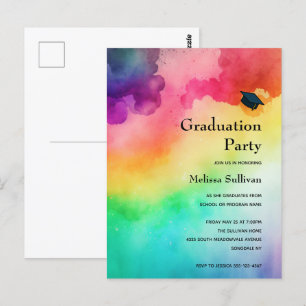 Schitterende regenboogkleuren Abstract ontwerp Briefkaart