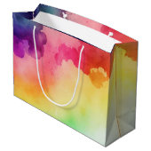 Schitterende regenboogkleuren Abstract ontwerp Groot Cadeauzakje (Achterkant Gekanteld)