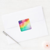 Schitterende regenboogkleuren Abstract ontwerp Vierkante Sticker (Envelop)