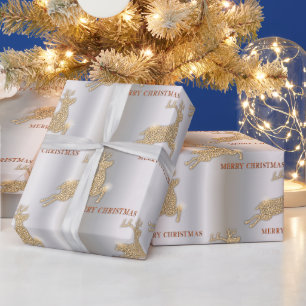 Schitterende rendieren Merry Christmas Diamond Wra Cadeaupapier