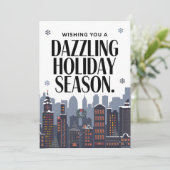 Schitterende vakantie - kerst Kaart (Staand voorkant)