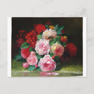 Schitterende Vintage Bloem Briefkaart