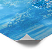 Schitterende vormgeving blauw driehoekige kapsel poster (Hoek)