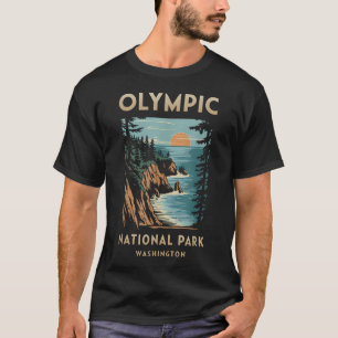 Schitterende zonsondergang in Olympic National Par T-shirt