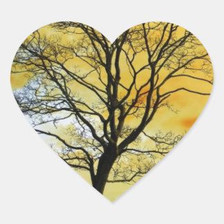 Schitterende, zonsonderste Schilderachtig landscha Hart Sticker