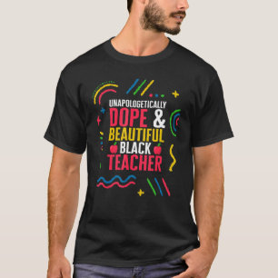 Schitterende zwarte leraar Afro Woman P T-shirt