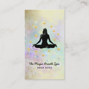 *~ schittert de Gouden Meditatie van de Yoga van Visitekaartje