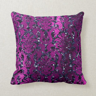 Schittert de Roze Magenta Metaal Blauwe Marine van Kussen