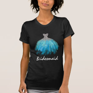*~* schittert het Zilveren Turkoois van de bruid T-shirt