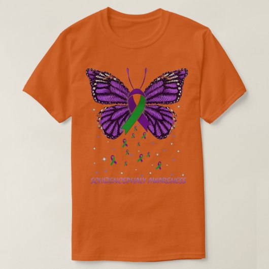 Schizencephaly Awareness Butterfly T-shirt (Design voorkant)