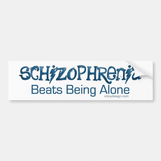 Schizofrene Humor Bumpersticker (Voorkant)
