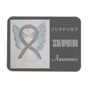 Schizofrenia Awareness Ribbon Angel Custom Magnet Magneet