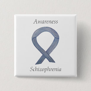 Schizofrenie Bewustheid Aangepaste pinnen Vierkante Button 5,1 Cm