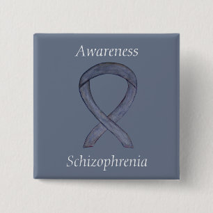 Schizofrenie Bewustheid Aangepaste pinnen Vierkante Button 5,1 Cm