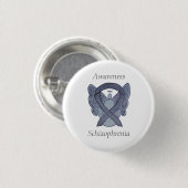 Schizofrenie Bewustmaking Ribbon Angel Custom Pins Ronde Button 3,2 Cm (Voorkant /achterkant)