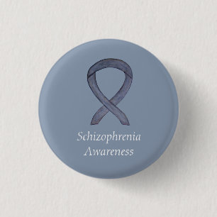 Schizofrenie bewustzijn Ribbon aangepaste spelden Ronde Button 3,2 Cm