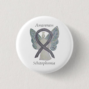 Schizofrenie bewustzijnslint engel aangepaste spel ronde button 3,2 cm