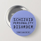 Schizoid Personality Disorder DSM-5-toets Ronde Button 7,6 Cm (Voorkant /achterkant)