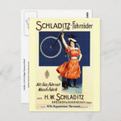 Schladitz-Fahrräder  Poster Briefkaart (Voorkant / Achterkant)