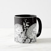 Schlafender Igel Herbst Laub Sternenhimmel Mok (Voorkant rechts)