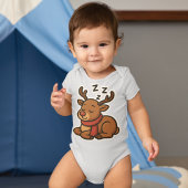 Schlafendes Rentier mit Schal Romper