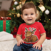 Schlafendes Rentier mit Schal Romper