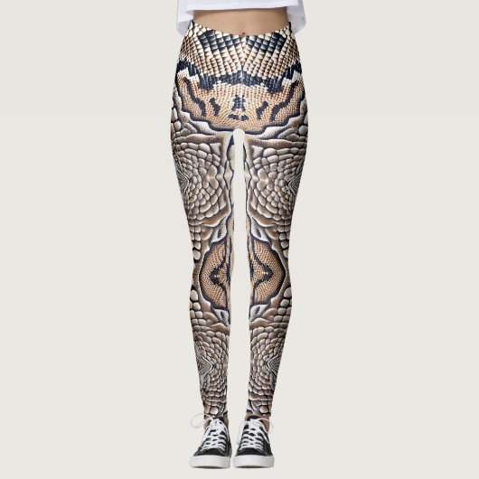 Schlangenmuster Klapperschlange Leggings (Voorkant)