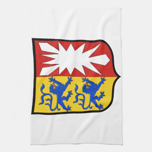 Schleswig Holstein (Duitsland) Wapenstoofpot Theedoek (Verticaal)