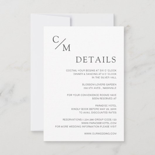 Schlicht elegante Monogramm (Voorkant)