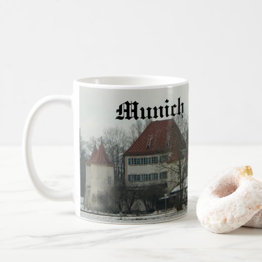 Schloss Blutenburg München Germany Coffee Mok (Met donut)