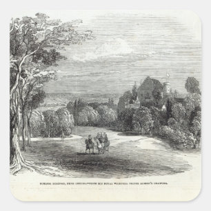 Schloss Rosenau nabij Coburg Vierkante Sticker