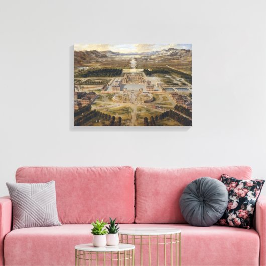 Schloss Versailles – Pierre Patel – 1668 Canvas Afdruk (Insitu (Woonkamer))