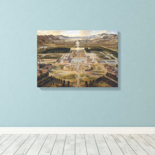 Schloss Versailles – Pierre Patel – 1668 Canvas Afdruk (Insitu (Houten vloer))