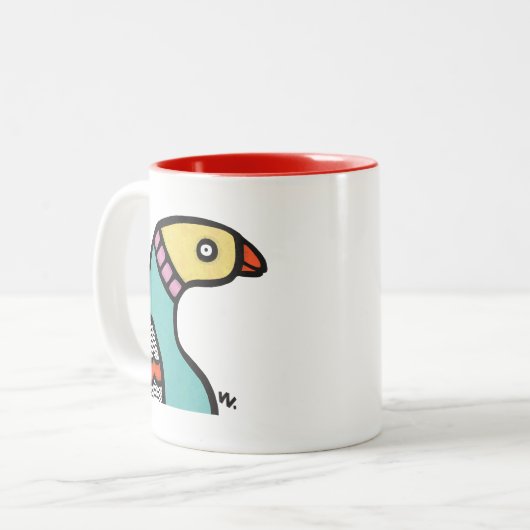 Schlumpy Bird Coffee Mok (Voorkant links)