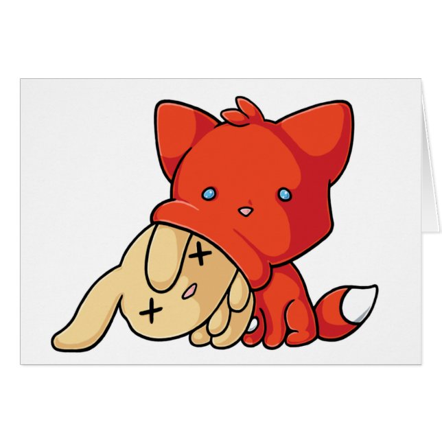 SCHLUP Fox Eating Rabbit (Voorkant Horizontaal)