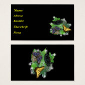 Schmetterling mit Sternchen, Regentropfen, Blätter (Devant & derrière)