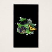 Schmetterling mit Sternchen, Regentropfen, Blätter (Dos)