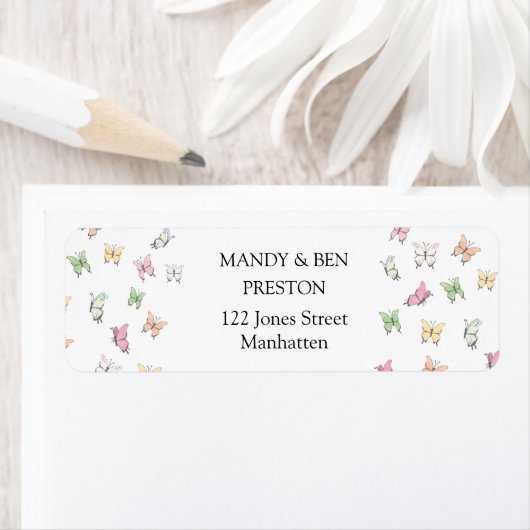 Schmetterlinge — adresskleber etiket (Insitu)
