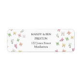 Schmetterlinge — adresskleber etiket (Voorkant)