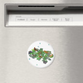 Schmetterlinge mit Blätter, Regentropfen, Perlen Magneet (Insitu (Vaatwasser))