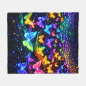 Schmetterlingsdecke mit neonfarben fleece deken (Voorkant (Horizontaal))