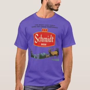 Schmidt Beer Retro Defunct Natuur Scene T-shirt