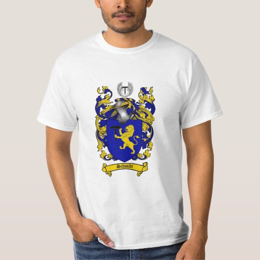 Schmidt Family Crest - Schmidt Coat of Arms T-shirt (Voorkant)