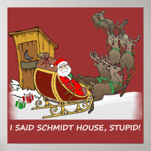 Schmidt House Funny kerstPoster Poster