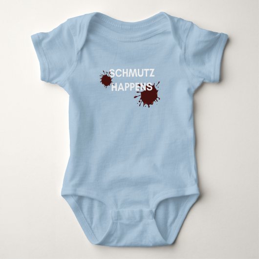 Schmutz Happens blue bab bodysuit (Voorkant)
